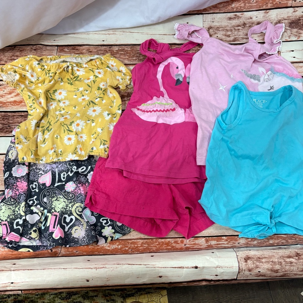 Girls Summer Tops and Shorts bundle 5-7